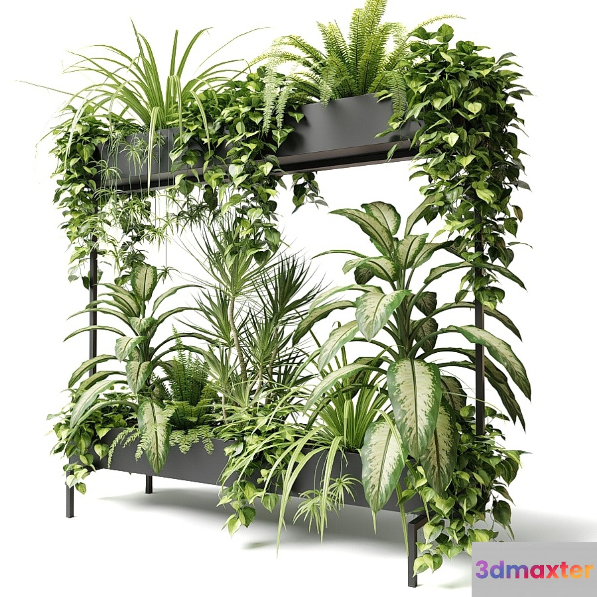 Mynthe rectangular two-storey planter 3D Max