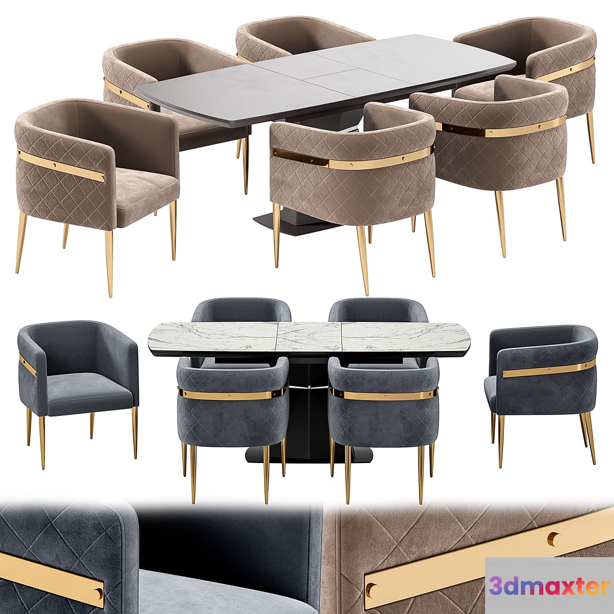 Garda dining chair and Diamond table