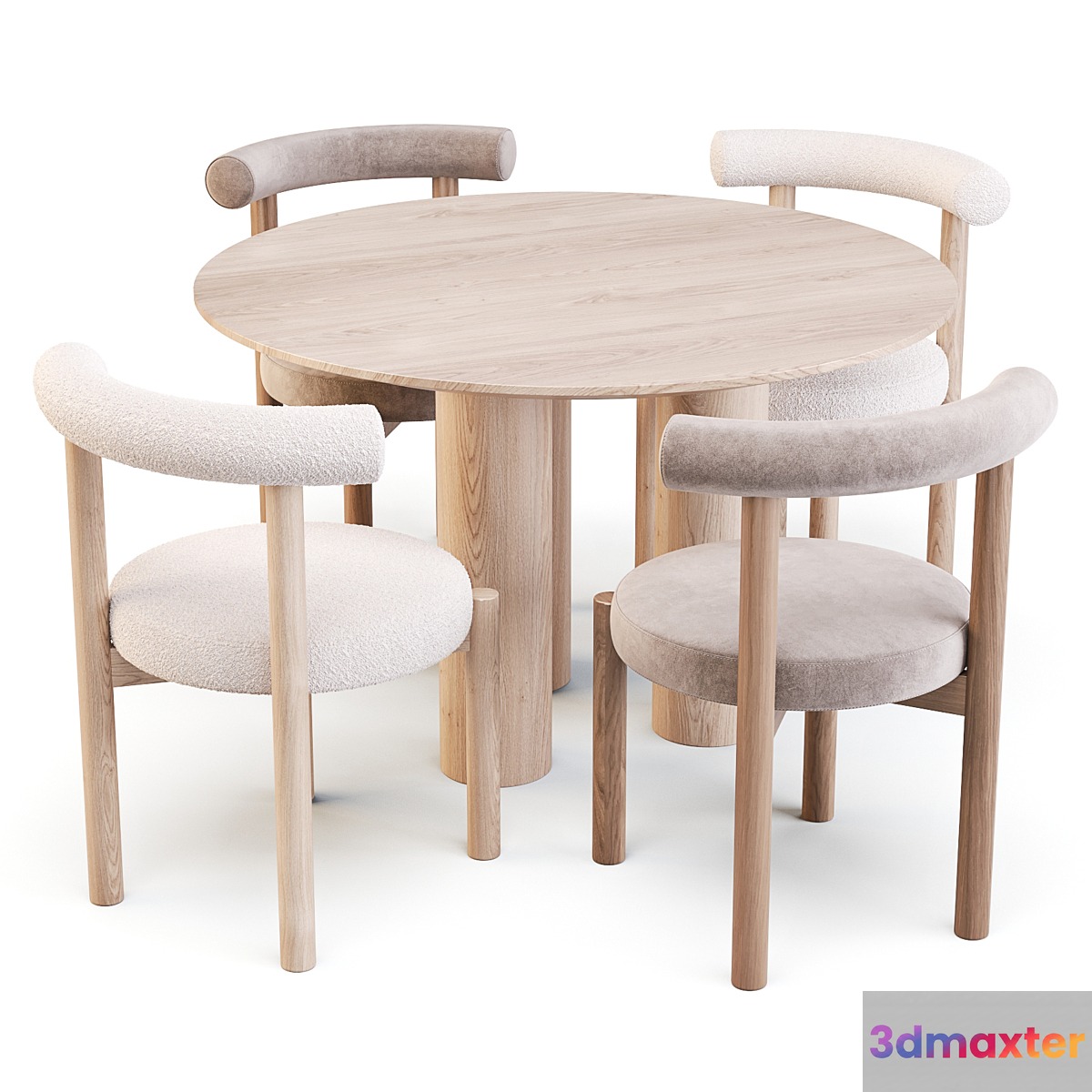 Lulu and Georgia: Dame Chair and Mojave Table - Dining Set 3D Max