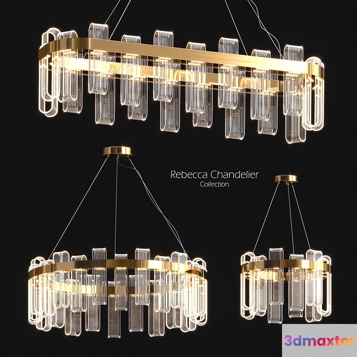 Rebecca Chandelier Collection 3D Max