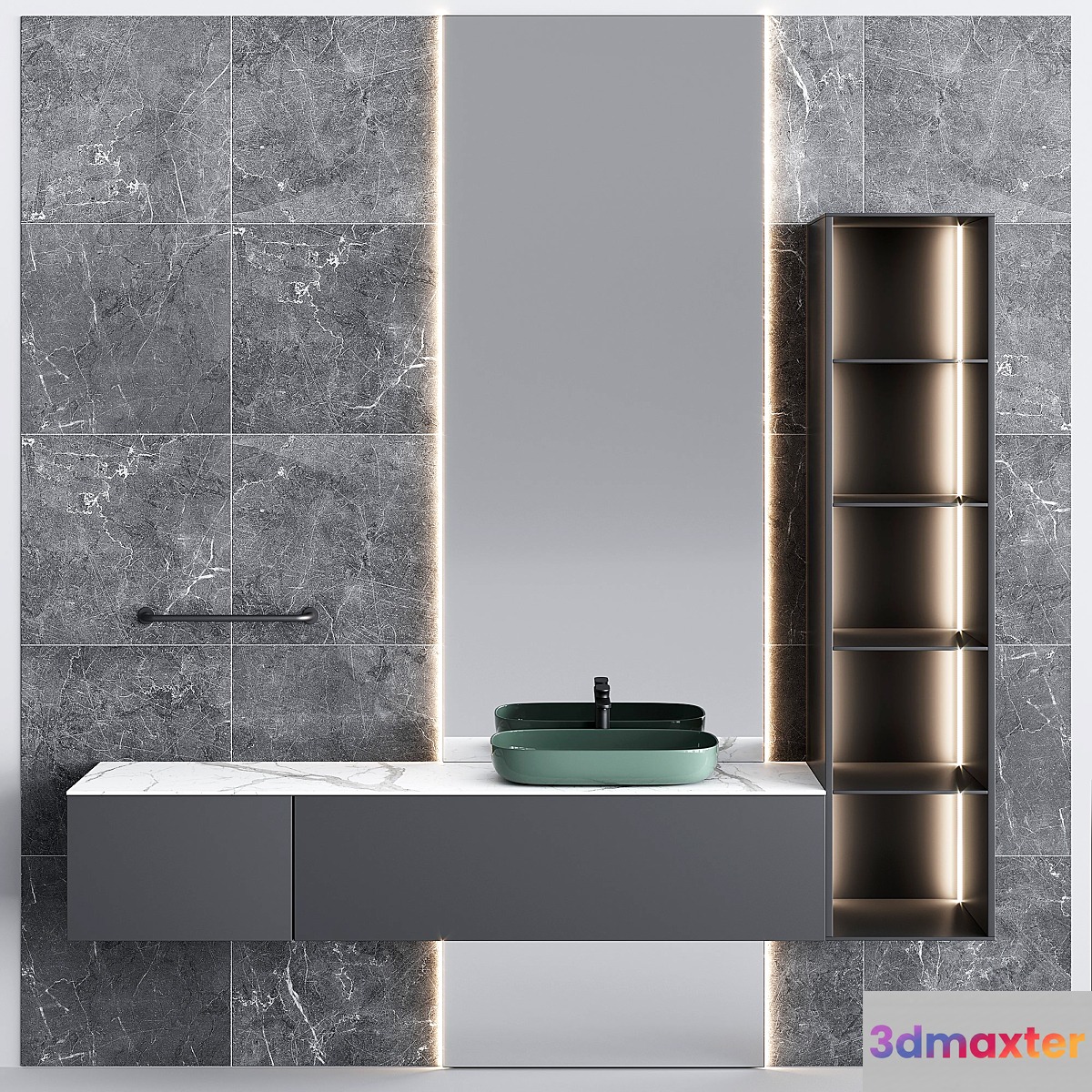 Bathroom Set BS27 3D Max