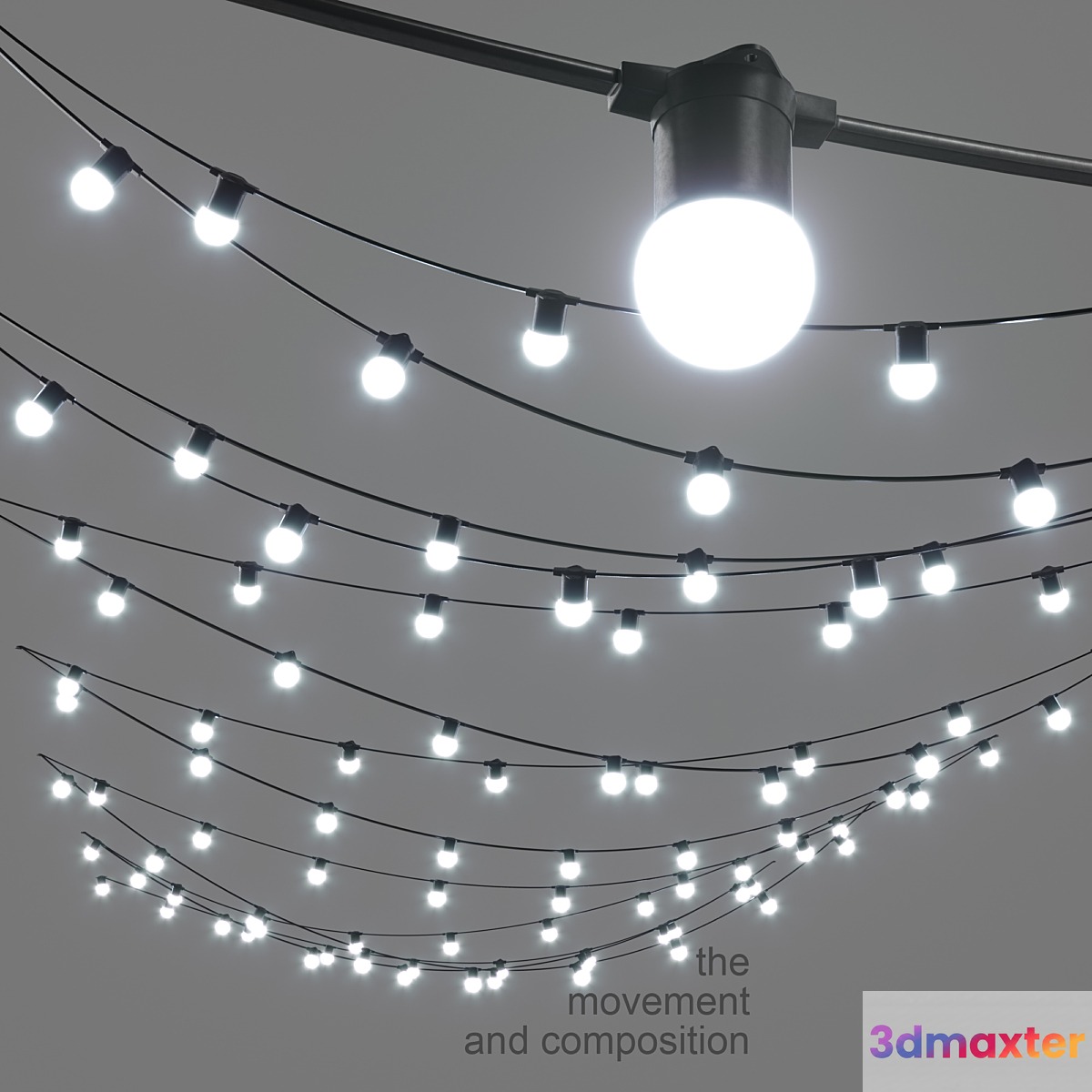 Editable garland belt light street