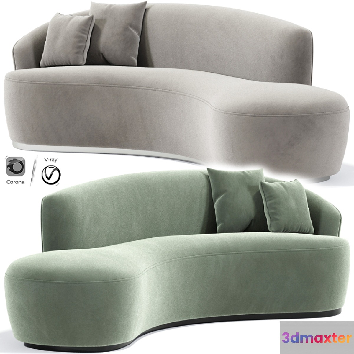 Italian Inspired Modern Curved Sofa