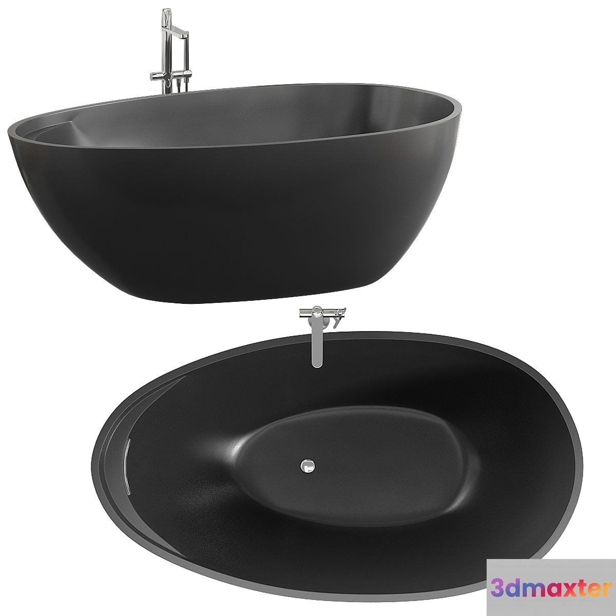 Eclipse Small bathtub in Cristalplant - Antonio Lupi 3D Max