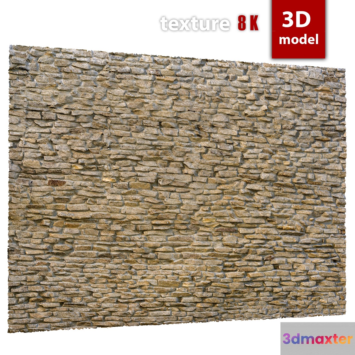 346 Stone Wall 3D Max