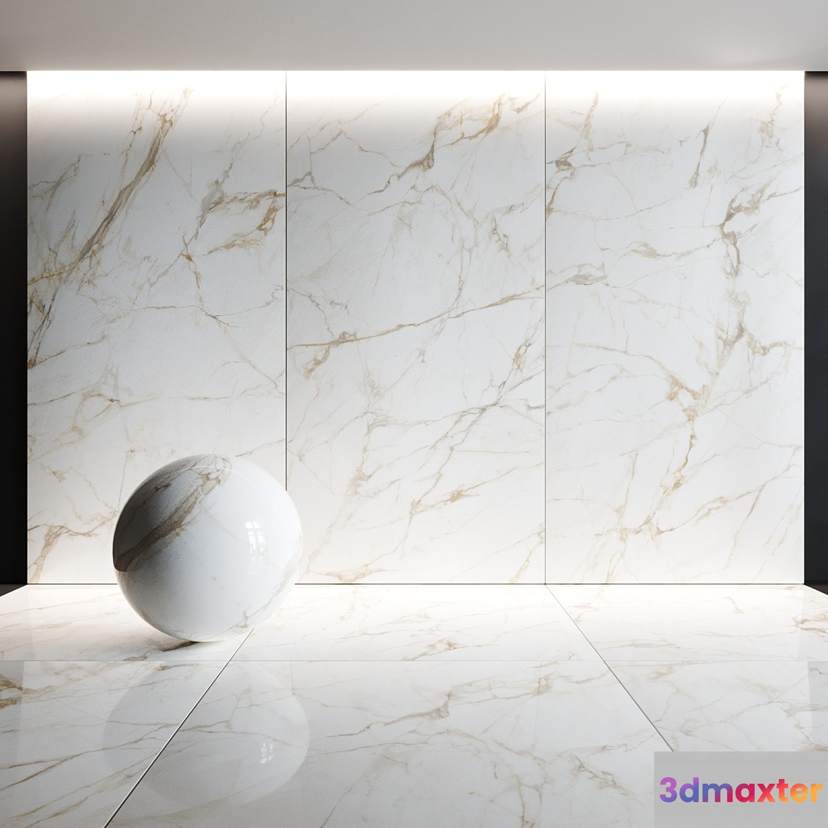 Ceramic Tiles Urbatek Porcelanosa Xlight Calacatta Gold 3D Max