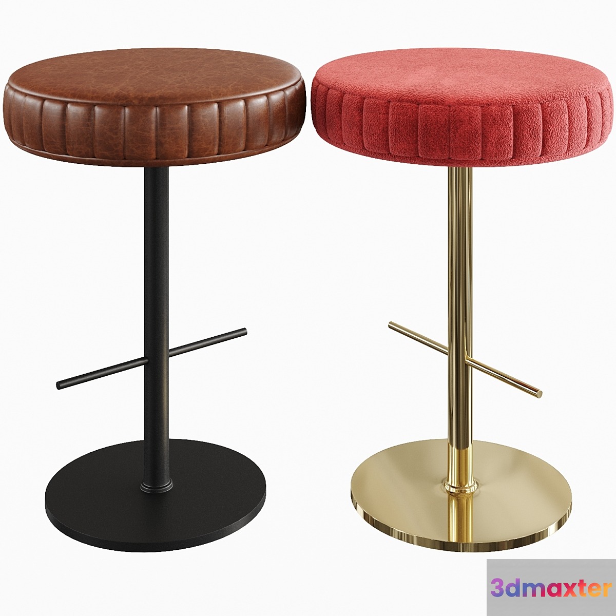 Juliettes Interiors Contemporary Italian Designer Leather Bar Stool JDA075
