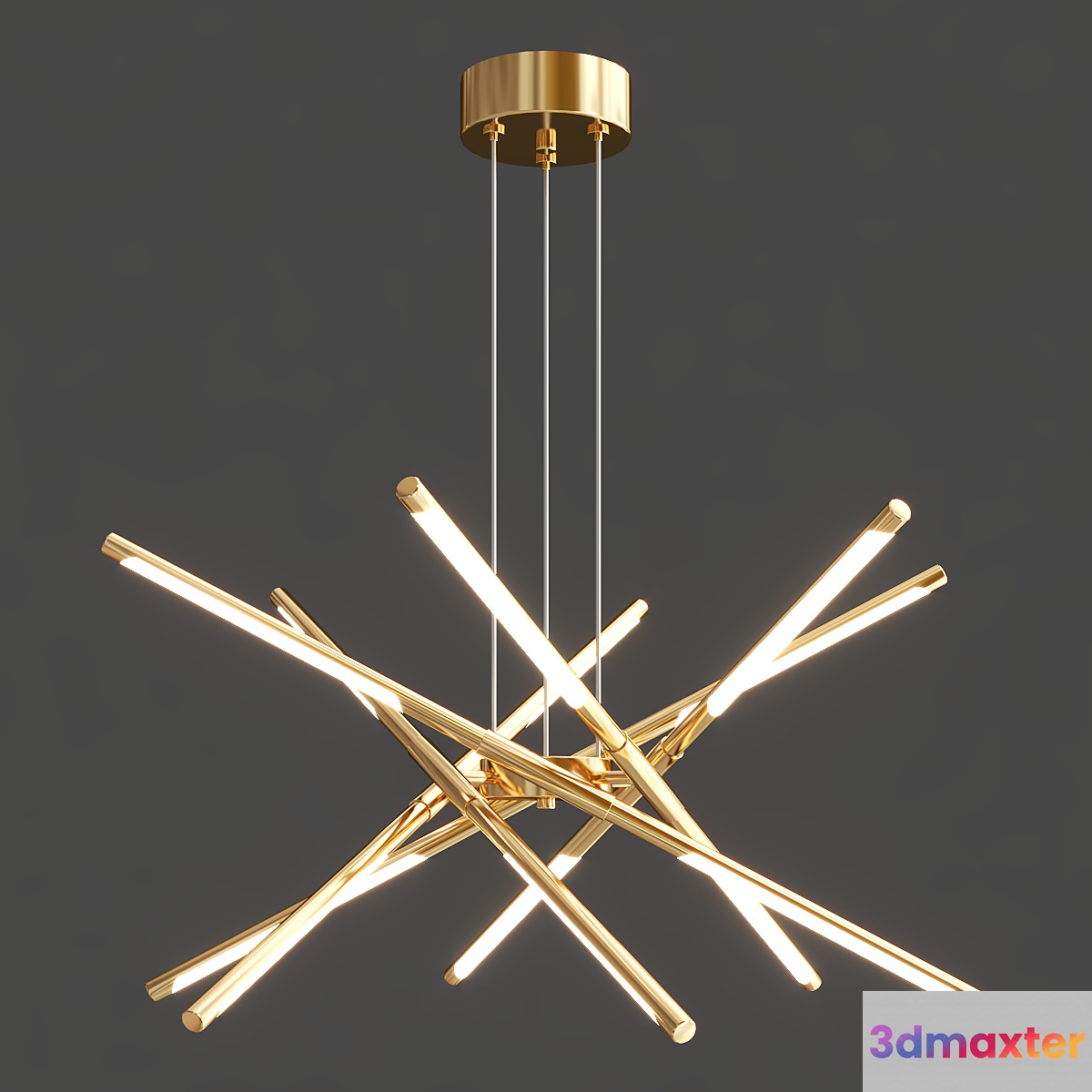 Led pendant chandelier 12 3D Max