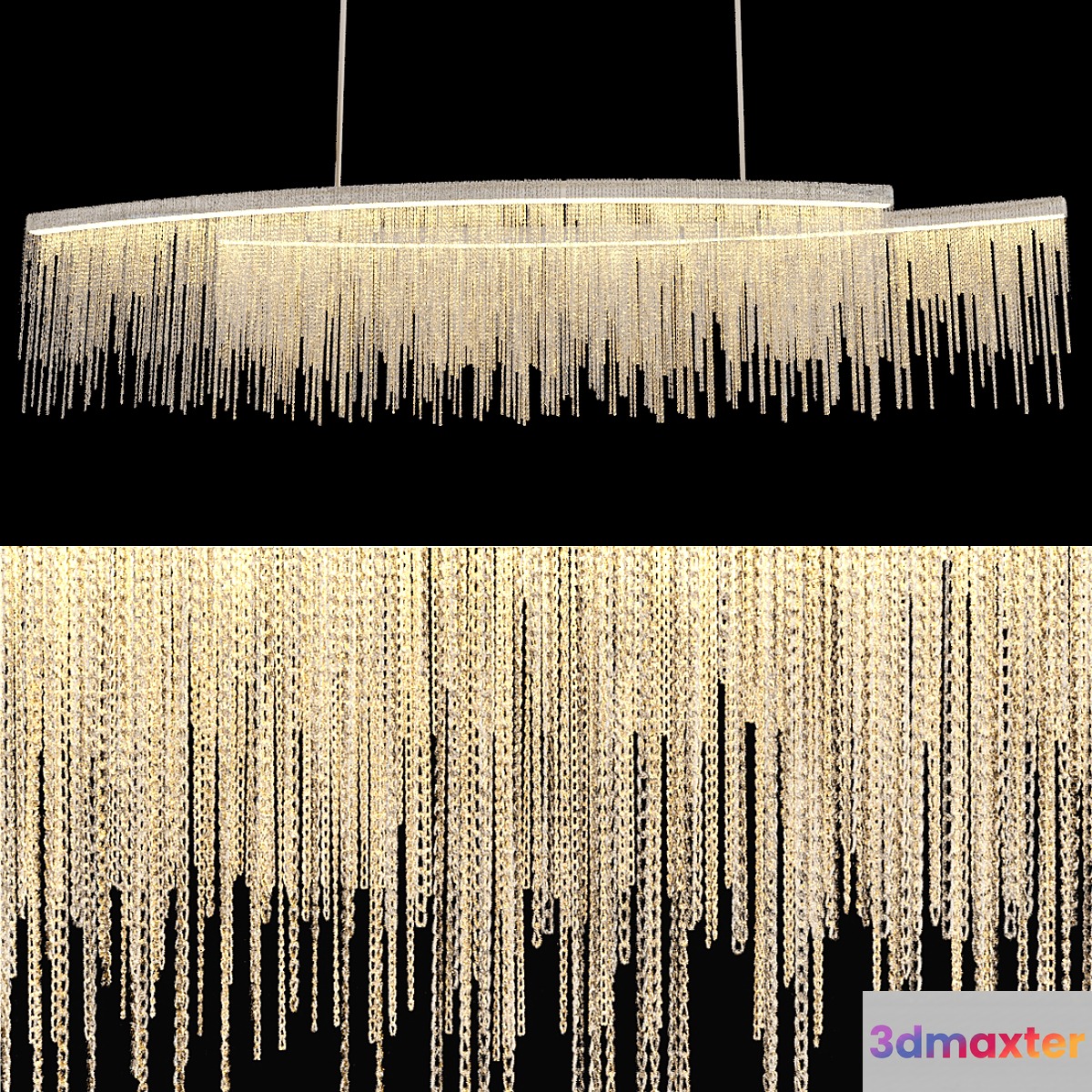 Atlantis Chandelier plate 3D Max
