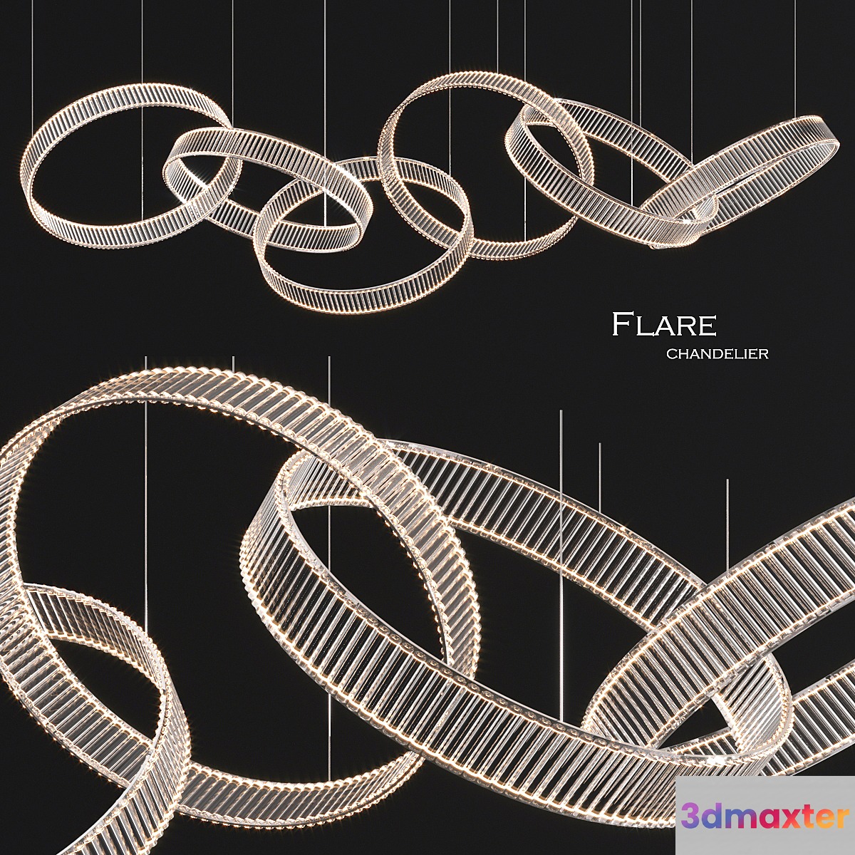 Lasvit flare chandelier