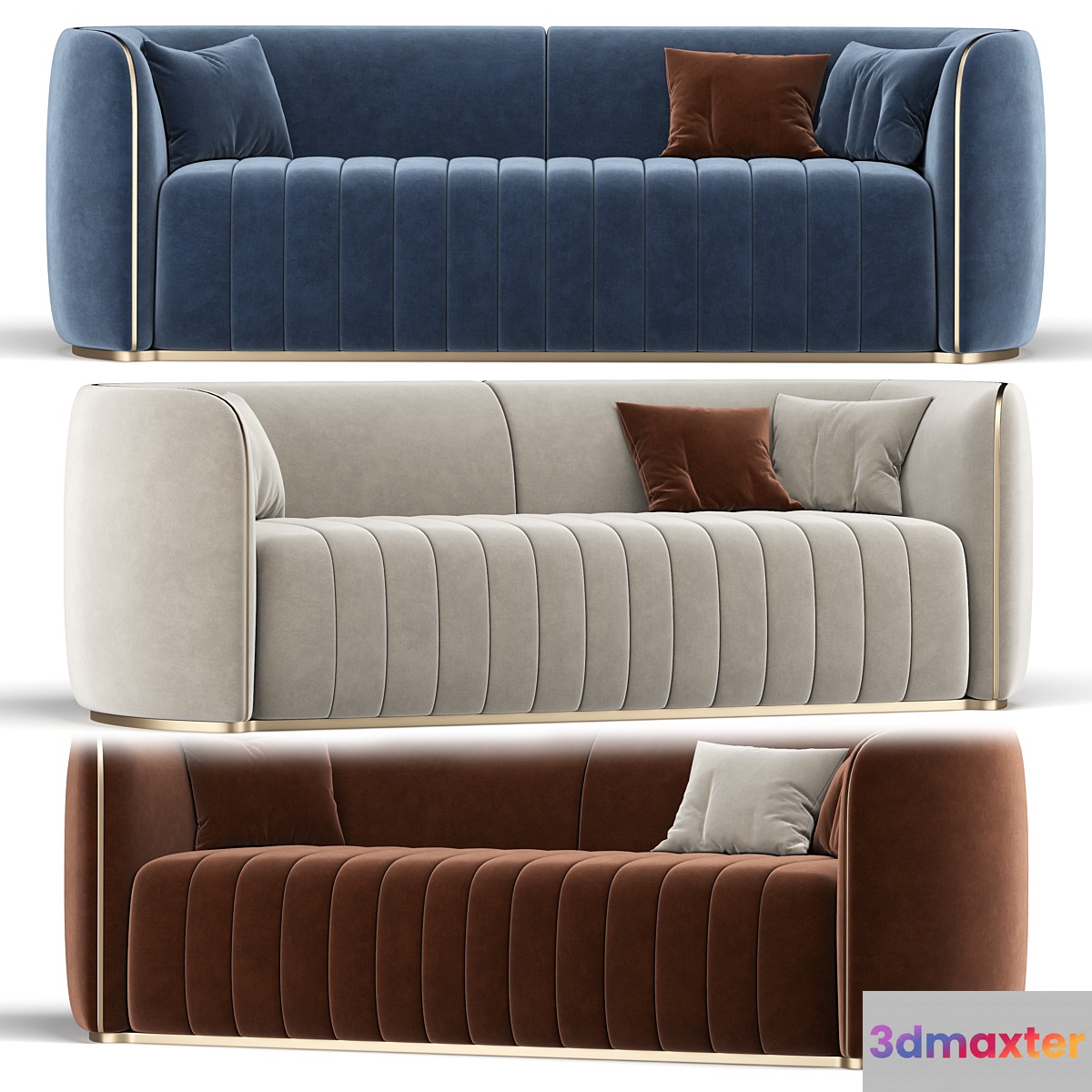 Homary Upholstered Sofa 3D Max