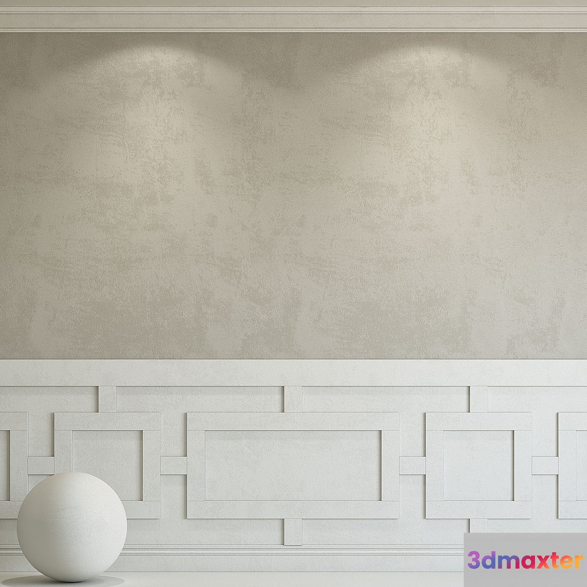Decorative plaster with molding 191 3D Max