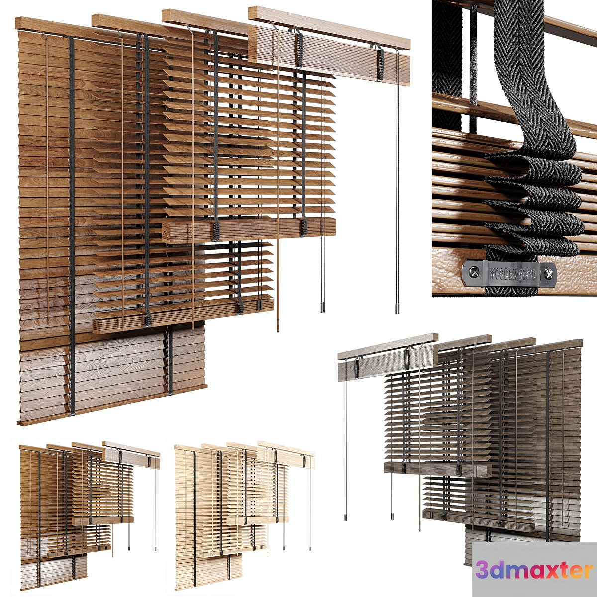 Wooden Blind 02 120cm 3D Max