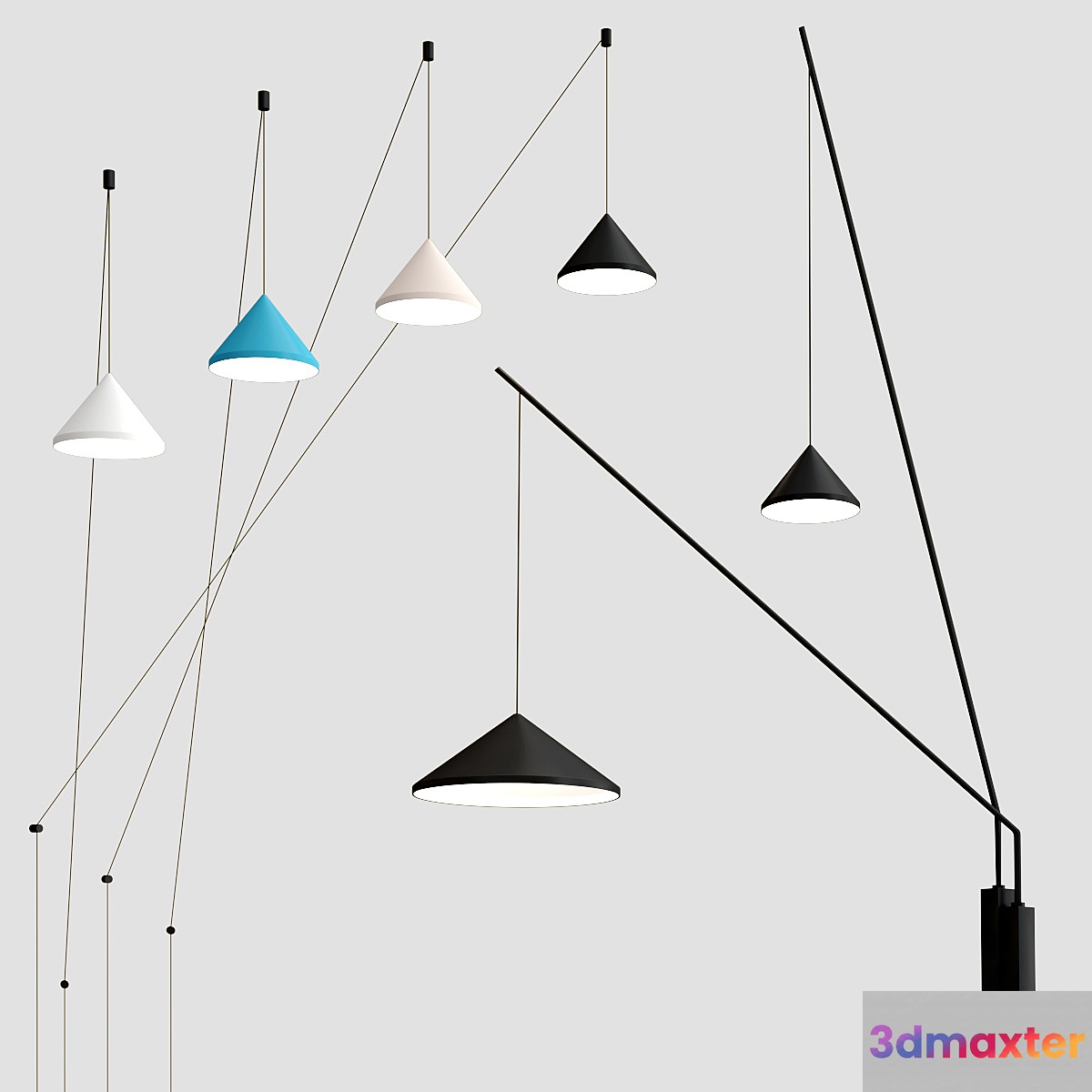 North wall lamp collection by Vibia 3D Max