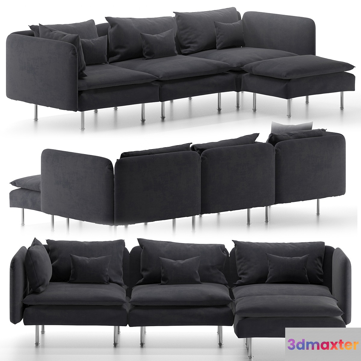 Ikea SÖDERHAMN sectioan 4-seat 3D Max