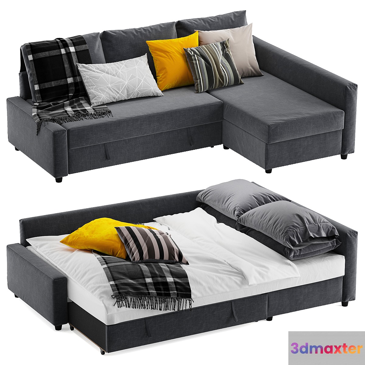 Ikea friheten corner sofa bed 3D Max