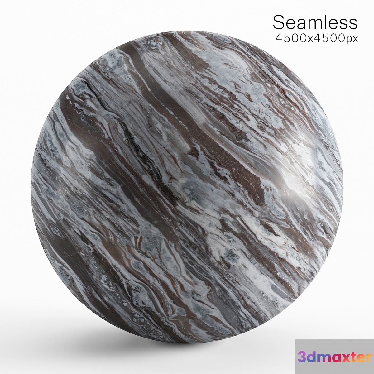Seamless texture of brown and white marble 3D Max