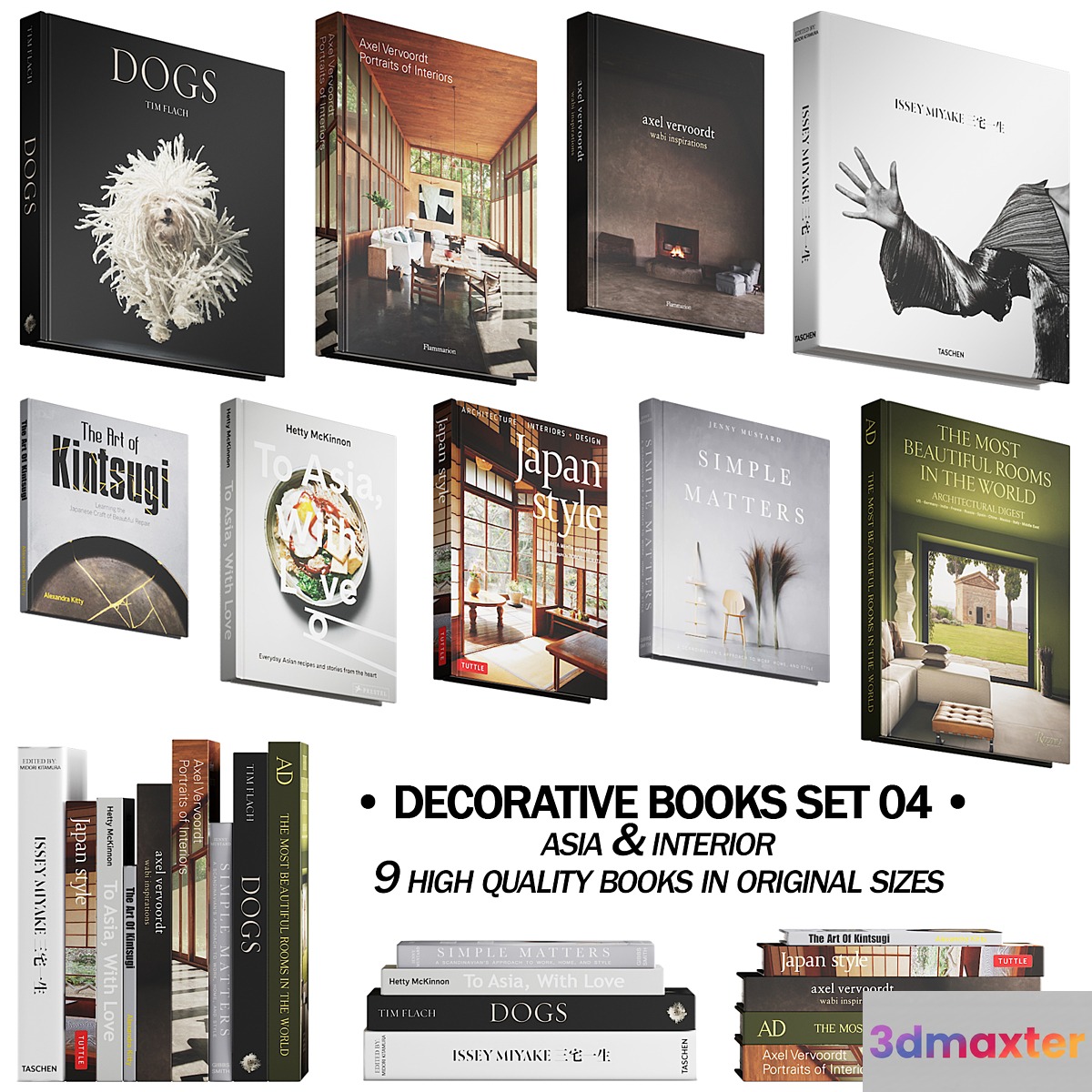 037_Decorative books set 04 Asia & Interior 00 - No.3