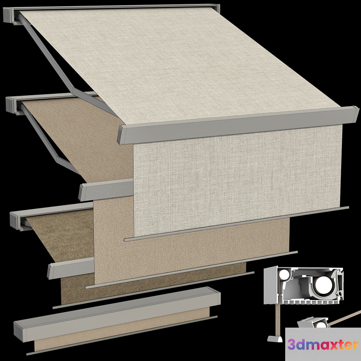 Sliding outdoor awning sun canopy - No.3