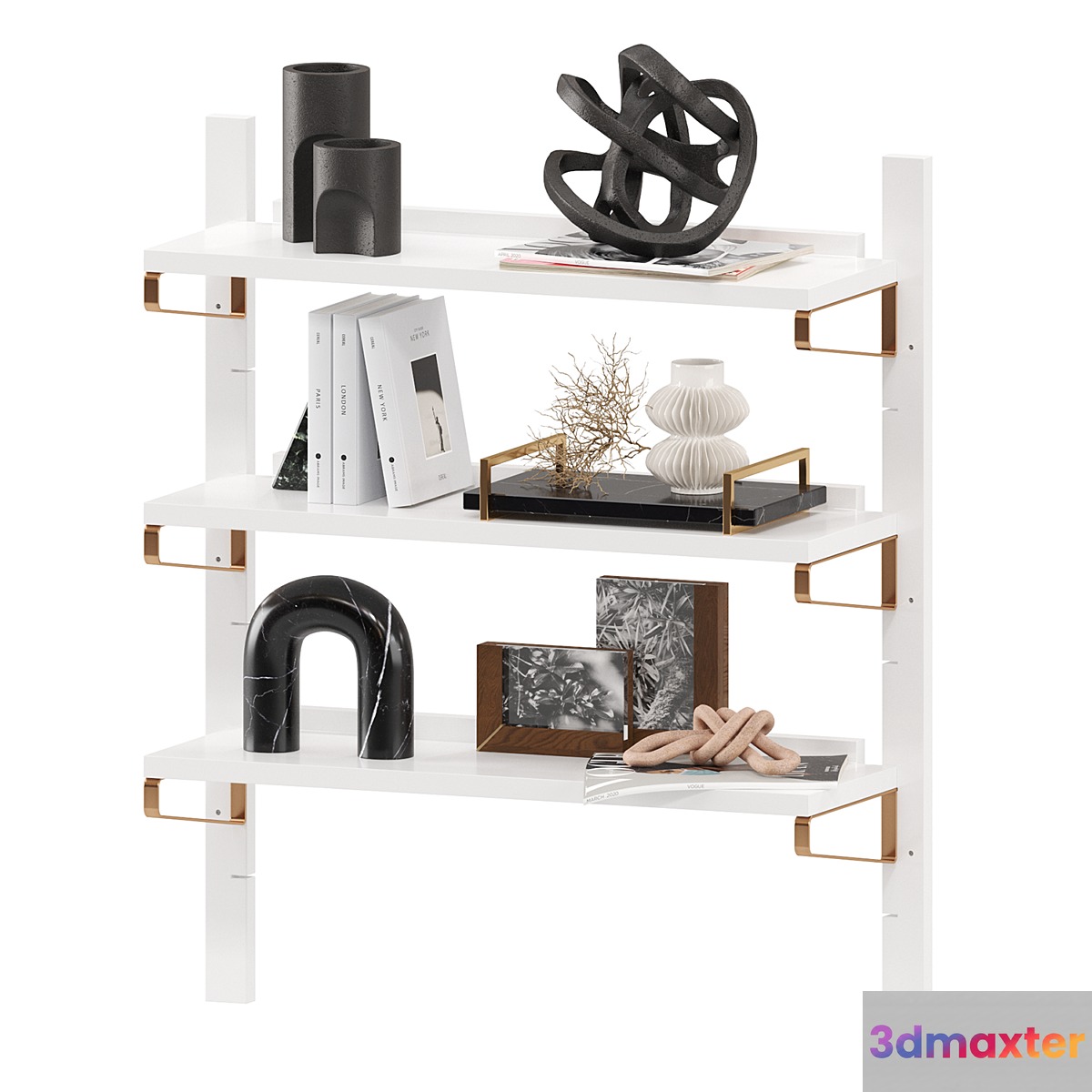 CB2 White High-Gloss Single Modular Wall Shelf
