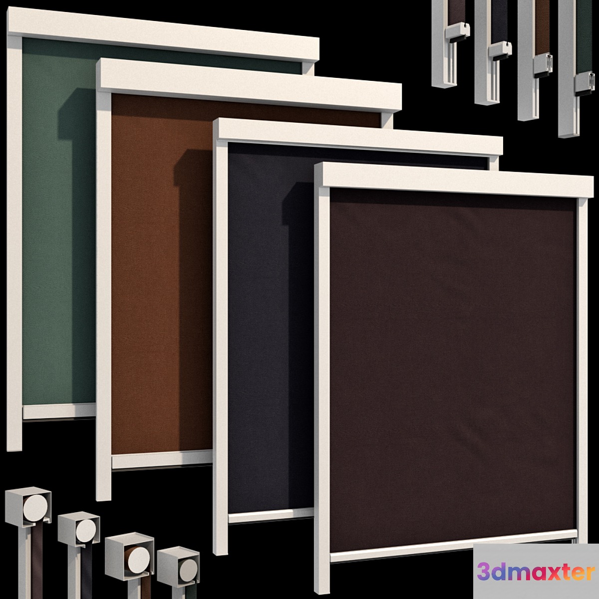 Roller blinds set - No.2 3D Max
