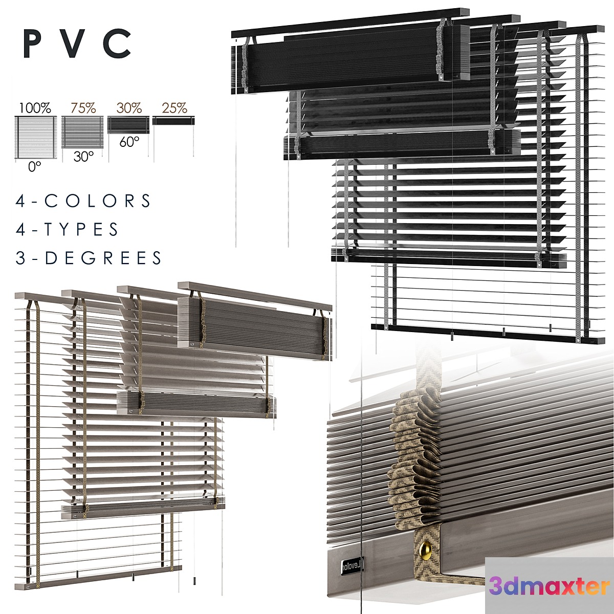 PVC Blind 1150 in 45 mm 3D Max