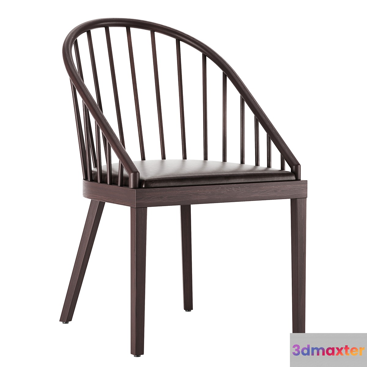 CB2 Comb Blackened Wood Dining Chair 3D Max