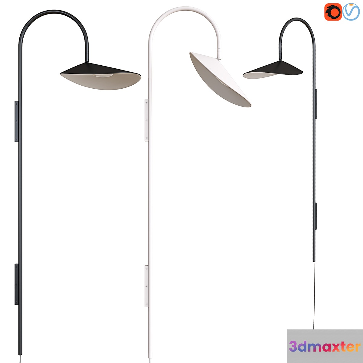 Ferm Living Arum Wall Lamp Tall 3D Max
