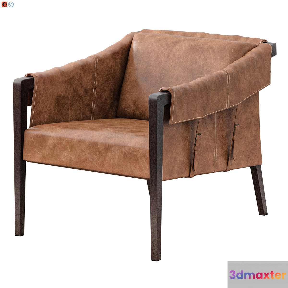 BAUER TOP-GRAIN LEATHER CHAIR (WARM TAUPE DAKOTA) - No.4