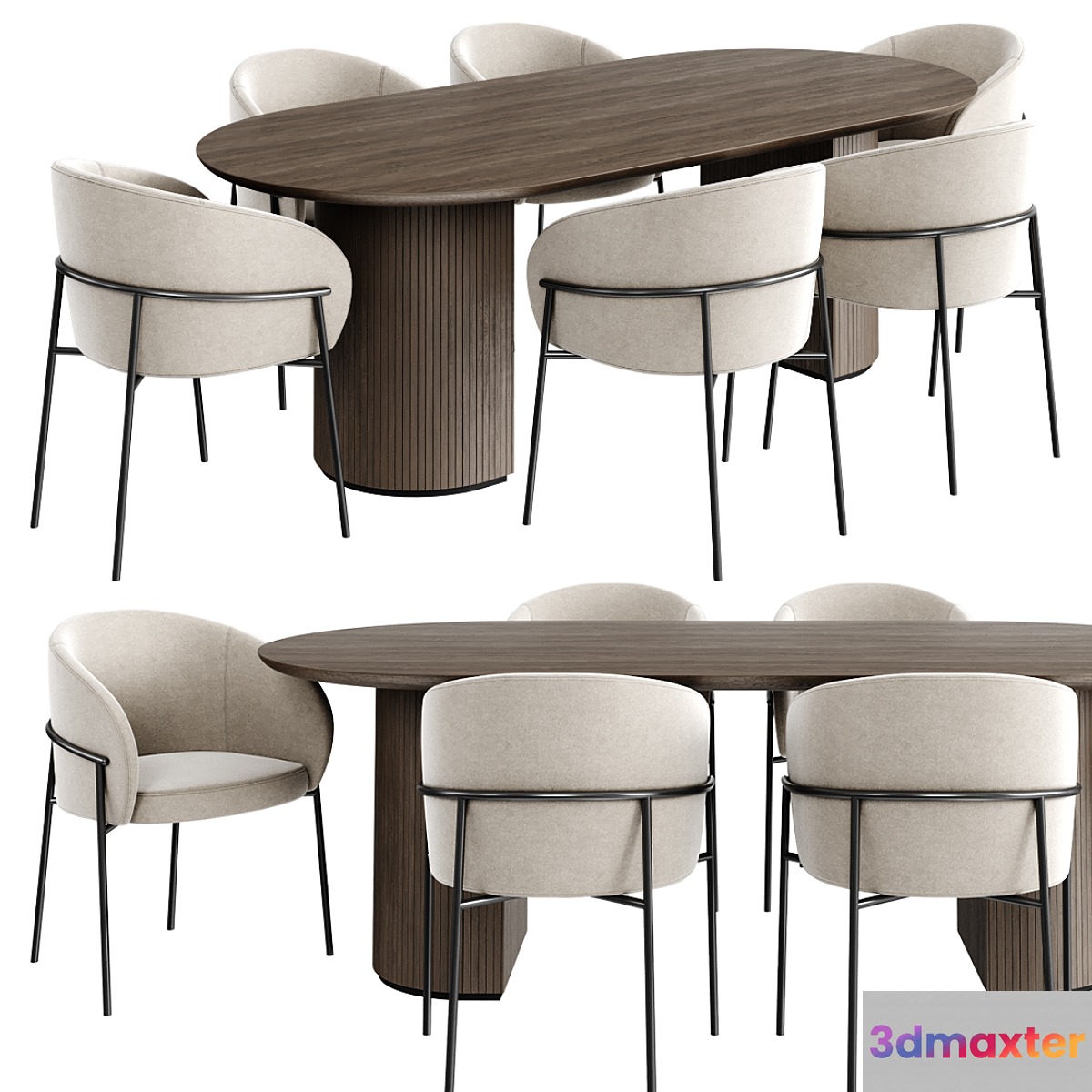 Dinning set 21 - No.2 3D Max