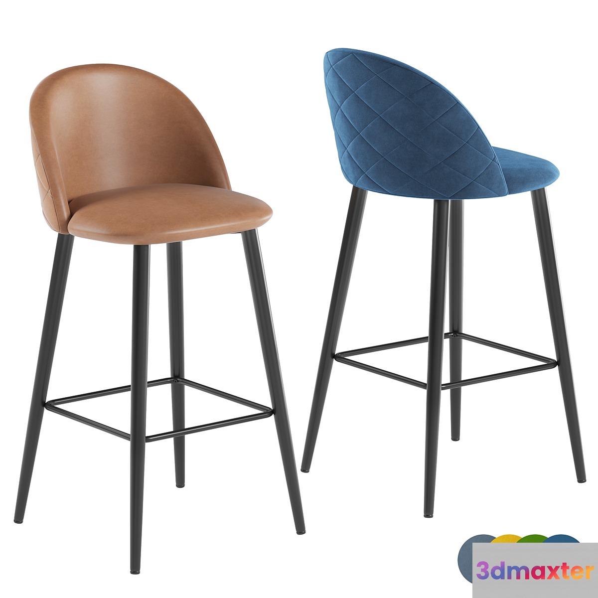 Deephouse Paris barstool 3D Max