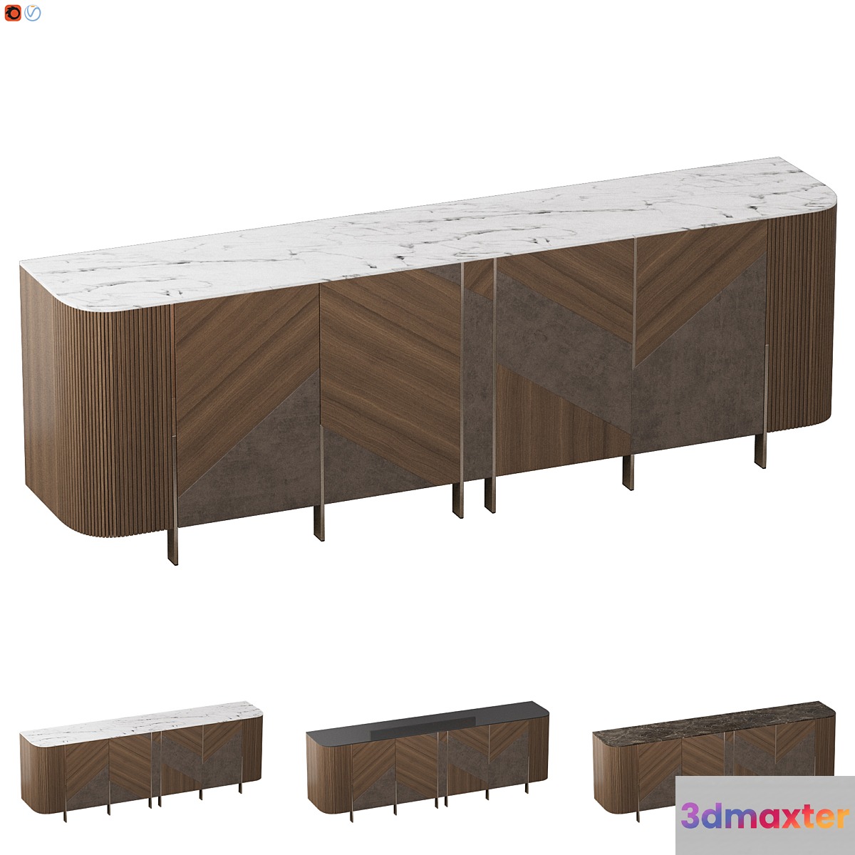 Sideboard 01_Black glass_Emperador_Dover - No.2