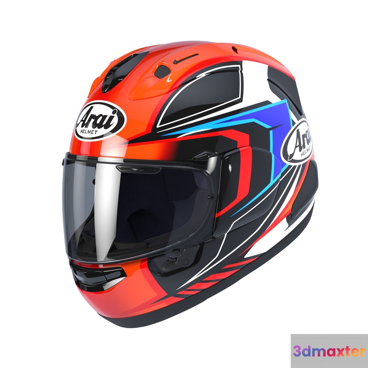 ARAI RX-7V MAZE RED _ FROST BLACK motorcycle helmet