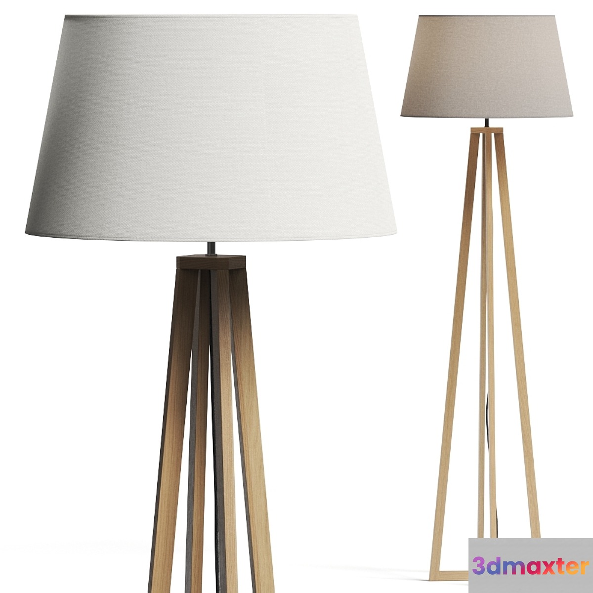 La Redoute Natural Wood Floor Lamp