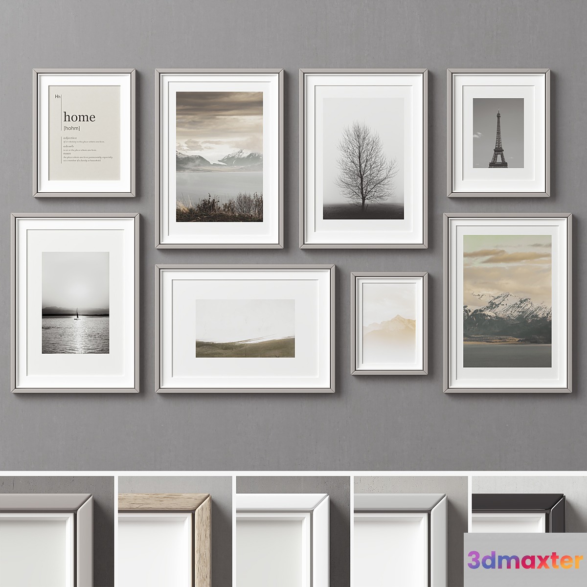 Picture Frames Set -272 3D Max