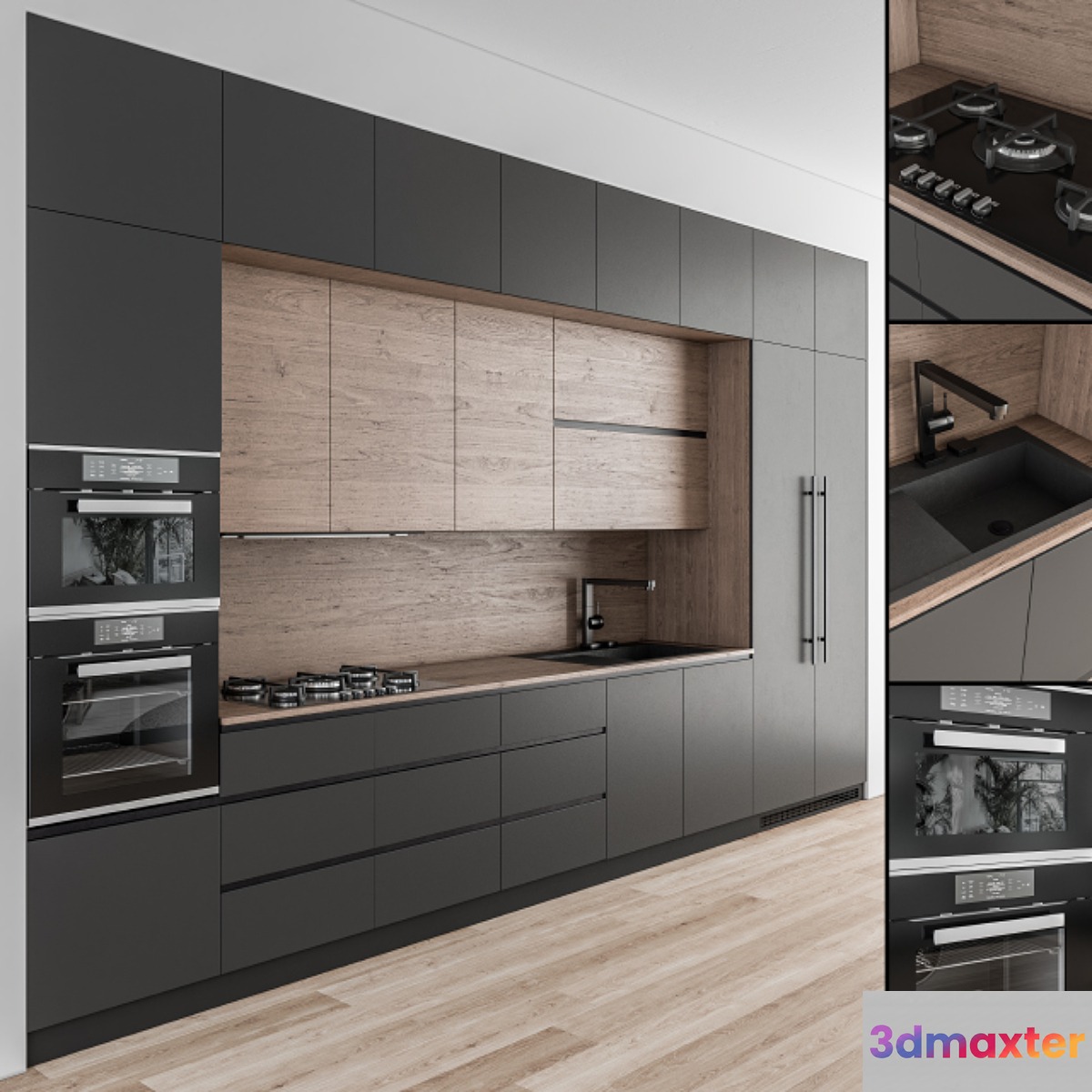 Kitchen Modern - Wood and Black 49