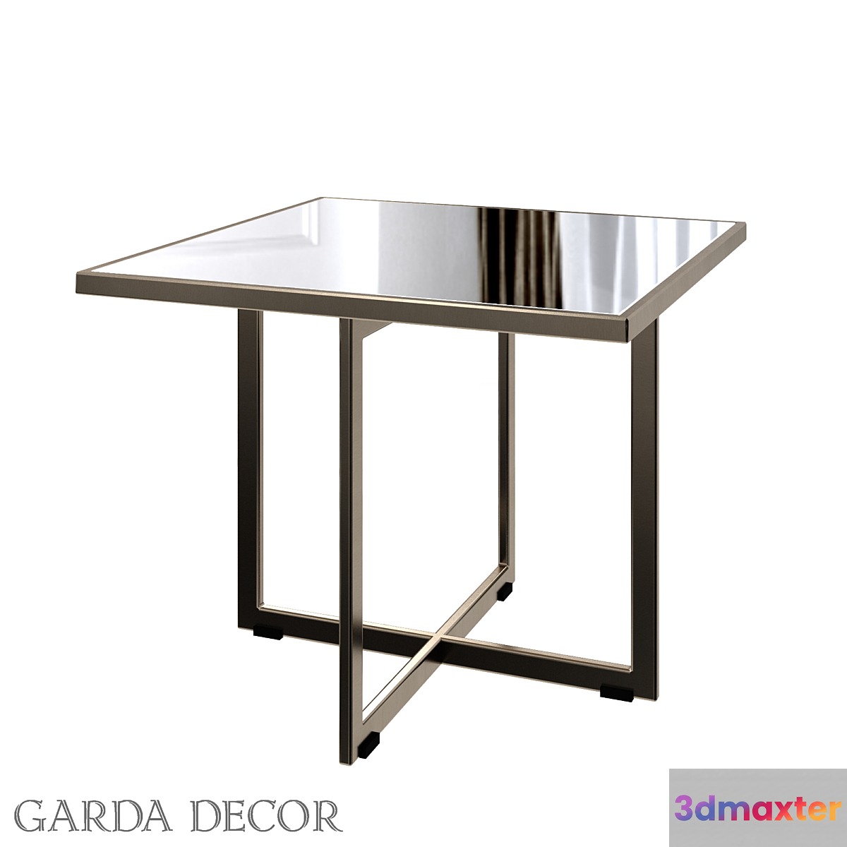 SQUARE COFFEE TABLE WITH MIRROR TOP KFG095 Garda Decor - No.3