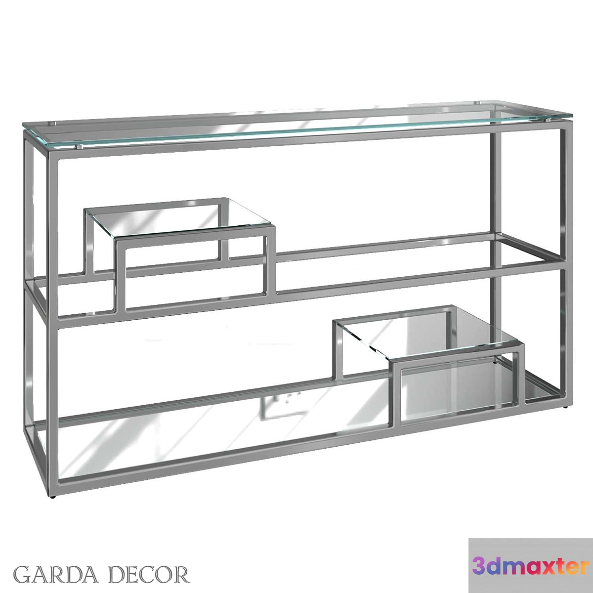 Console Clear Glass _ CHROME GY-CST8005 Garda Decor
