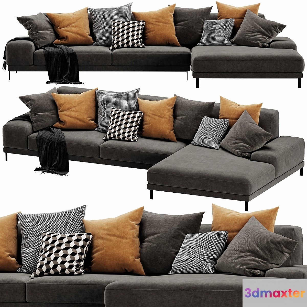 DItre Italia Shade Chaise Lounge 3D Max