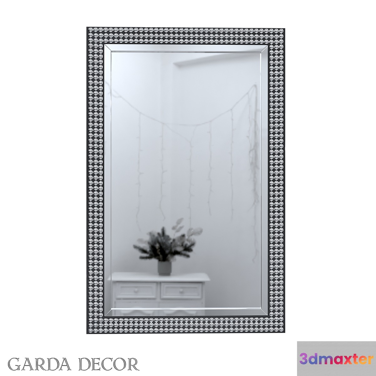 Rectangular Mirror with Kaboshon Crystals 50SX-19003_1 Garda Decor