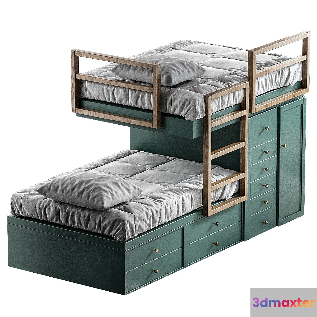 Offset Built-In Bunk Beds