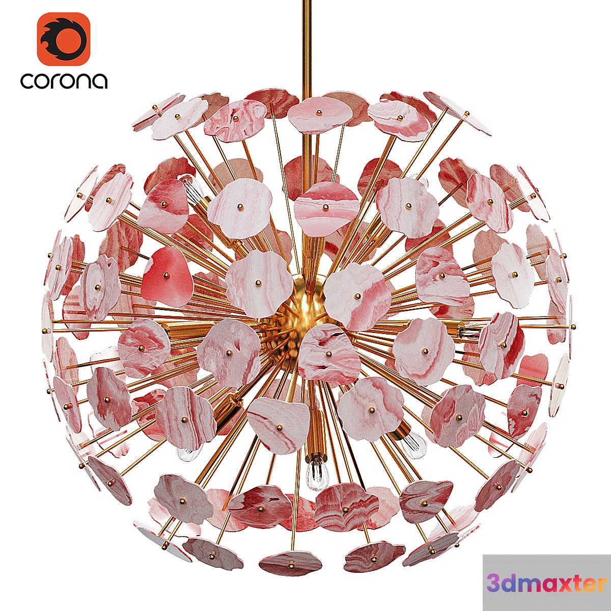 Modern Brass Sputnik Chandelier - No.4