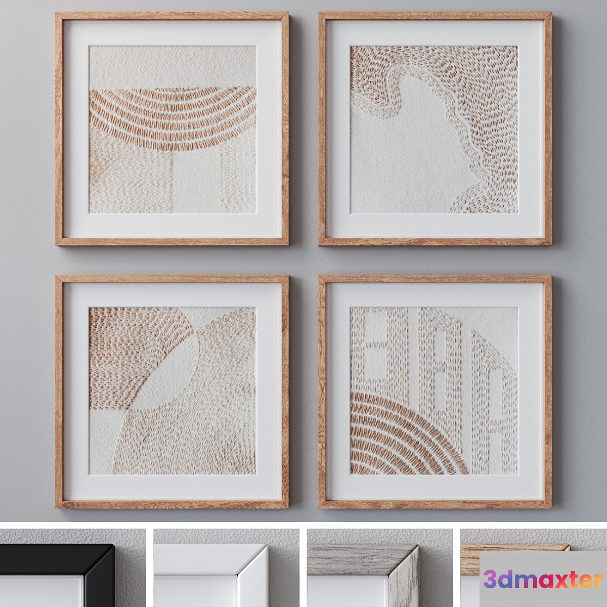 Photo Frames Set 1216 3D Max