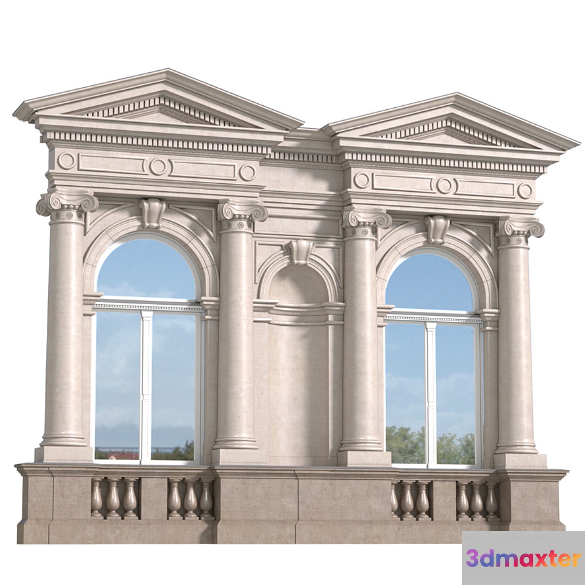 Classic facade with pediment