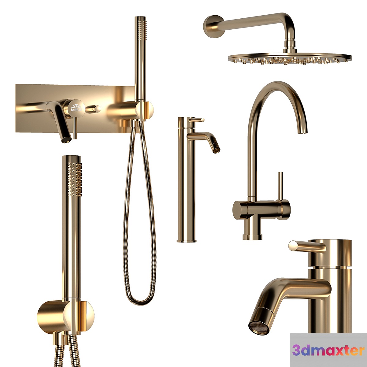 Mixer set Paffoni set GOLD