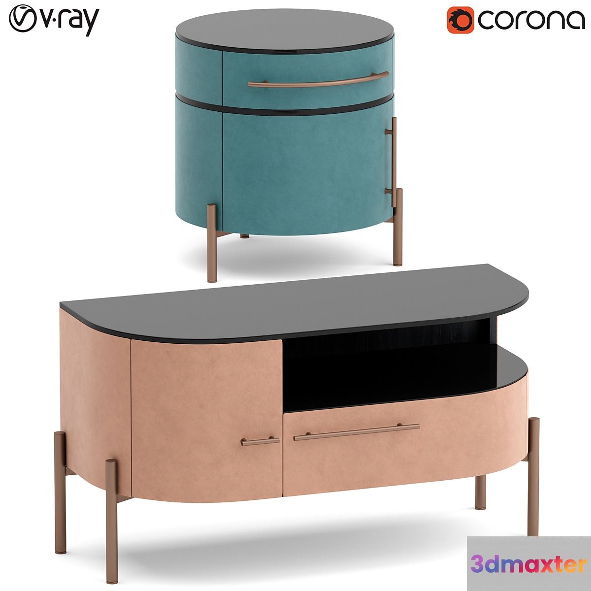 Baxter Plisse small tables