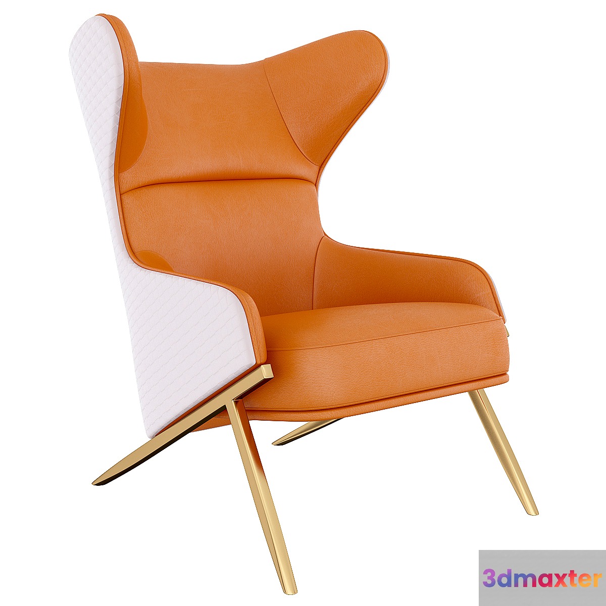 DON VITO ARMCHAIR ORANGE - No.2 3D Max