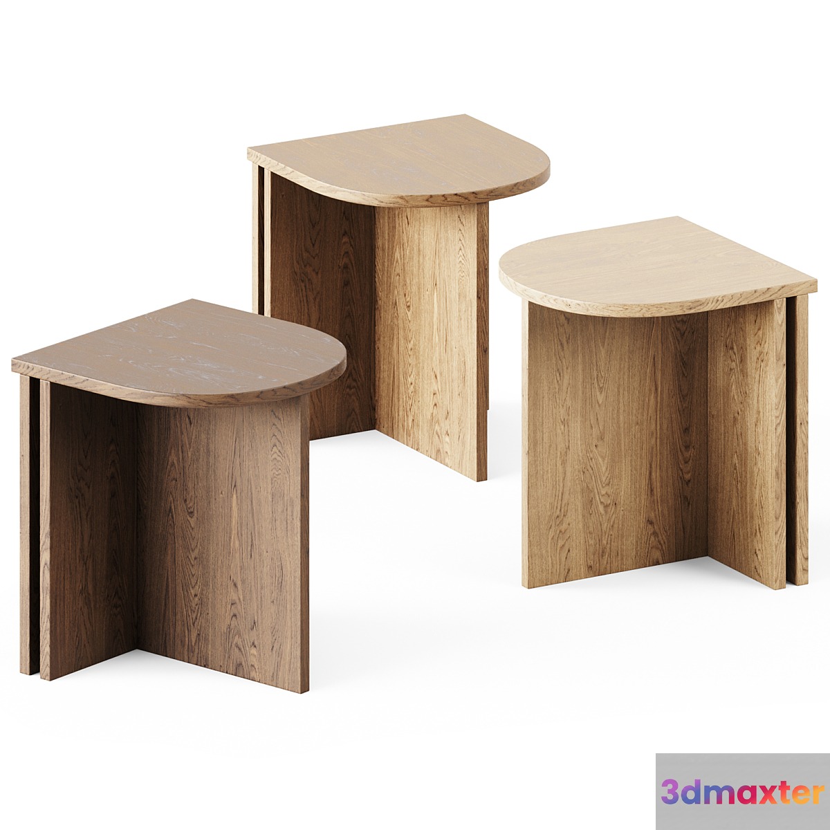 Hinoki Wood Round Side Table by The Citizenry