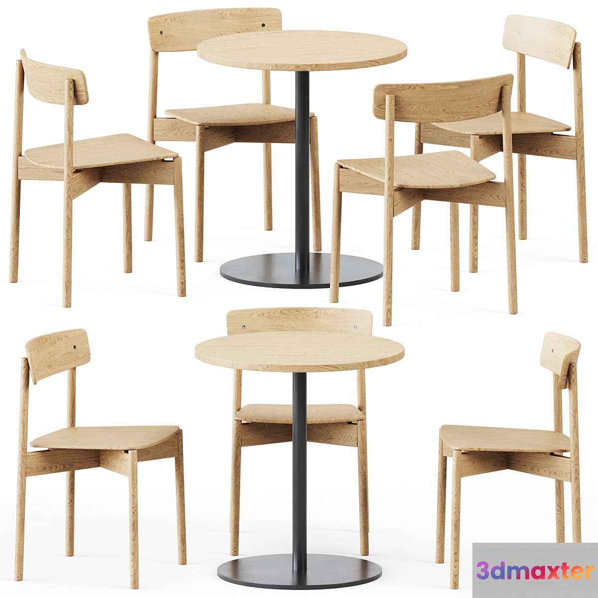Table S 1123 D70 by Thonet and Cross Chair by TAKT