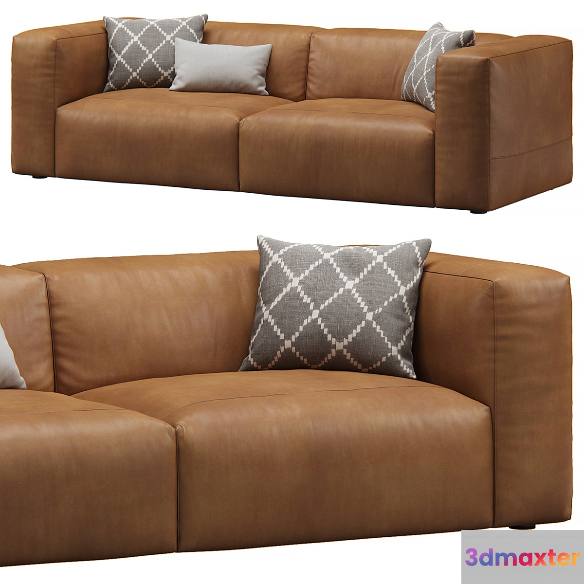 Leather 2seat Cloud Sofa by Prostoria